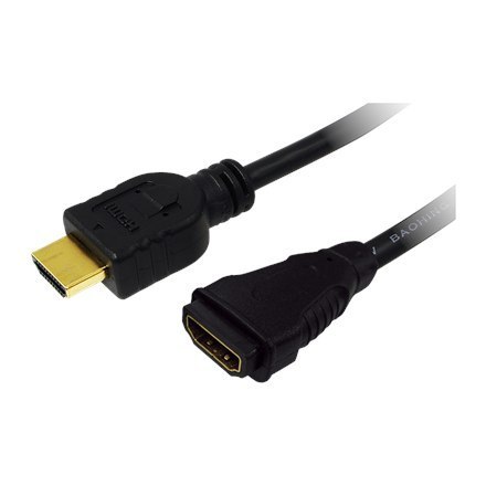 Logilink | Kabel HDMI typ A męski - HDMI typ A żeński | Czarny | HDMI typ A żeński | HDMI typ A męski | HDMI do HDMI | 2 m Logilink | Kabel HDMI typ A męski - HDMI typ A żeński | Czarny | HDMI typ A żeński | HDMI typ A męski | HDMI do HDMI | 2 m