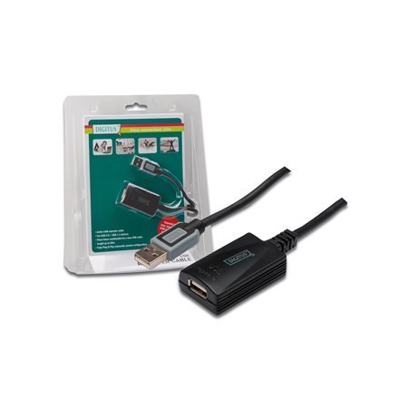 Logilink | USB extension cable | Female | 4 pin USB Type A | Male | Black | 4 pin USB Type A | 5 m Logilink | USB extension cable | Female | 4 pin USB Type A | Male | Black | 4 pin USB Type A | 5 m