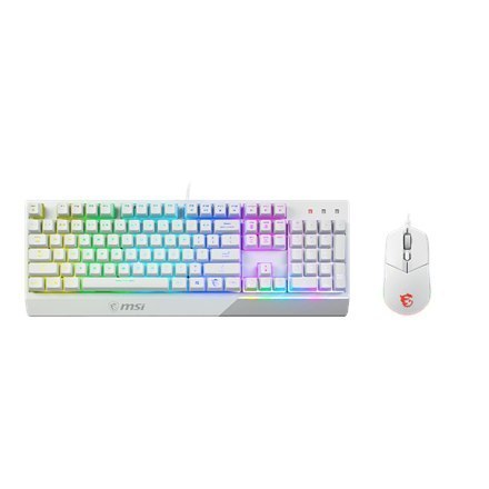 MSI | Vigor GK30 COMBO WHITE | Zestaw klawiatura i mysz | Przewodowa | Mysz w zestawie | USA | Biały | g MSI | Vigor GK30 COMBO WHITE | Zestaw klawiatura i mysz | Przewodowa | Mysz w zestawie | USA | Biały | g