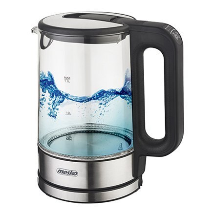 Mesko | Czajnik | MS 1301b | Elektryczny | 1850 W | 1,7 L | Szkło/stal nierdzewna | Podstawa obrotowa 360° | Czarny Mesko | Czajnik | MS 1301b | Elektryczny | 1850 W | 1,7 L | Szkło/stal nierdzewna | Podstawa obrotowa 360° | Czarny