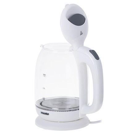 Mesko | Czajnik | MS 1302w | Elektryczny | 2200 W | 1,7 L | Szklany | Podstawa obrotowa 360° | Biały Mesko | Czajnik | MS 1302w | Elektryczny | 2200 W | 1,7 L | Szklany | Podstawa obrotowa 360° | Biały