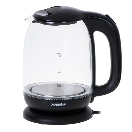 Mesko | Kettle | MS 1302b | Electric | 2200 W | 1.7 L | Glass | 360° rotational base | Black Mesko | Kettle | MS 1302b | Electric | 2200 W | 1.7 L | Glass | 360° rotational base | Black
