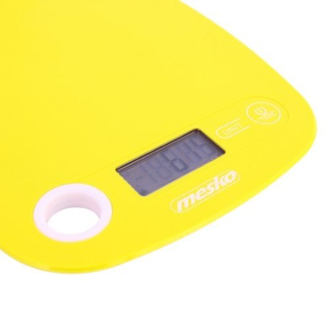 Mesko | Waga kuchenna | MS 3159y | Maksymalna waga (udźwig) 5 kg | Podziałka 1 g | Typ wyświetlacza LCD | Żółty Mesko | Waga kuchenna | MS 3159y | Maksymalna waga (udźwig) 5 kg | Podziałka 1 g | Typ wyświetlacza LCD | Żółty