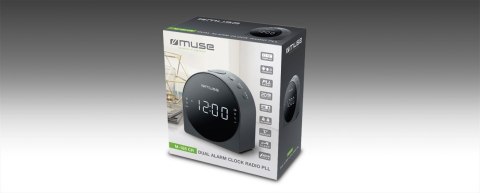 Muse | M-185CR | Podwójny budzik radiowy PLL | Wejście AUX | Czarny Muse | M-185CR | Podwójny budzik radiowy PLL | Wejście AUX | Czarny