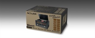Muse | MT-115W | Mikrosystem gramofonowy | Port USB | Wejście AUX | Odtwarzacz CD | Radio FM | Połączenie bezprzewodowe