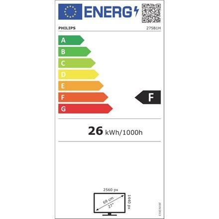 Philips | 275B1H/00 | 27 " | QHD | IPS | 16:9 | Czarny | 4 ms | 300 cd/m² | Wyjście audio | Porty HDMI w ilości 1 | 75 Hz Philips | 275B1H/00 | 27 " | QHD | IPS | 16:9 | Czarny | 4 ms | 300 cd/m² | Wyjście audio | Porty HDMI w ilości 1 | 75 Hz