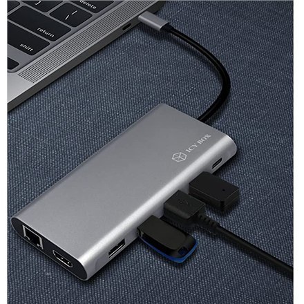 Raidsonic | Stacja dokująca 12-w-1 USB Type-C z PD 100W | BOX IB-DK4050-CPD | Stacja dokująca | Porty Ethernet LAN (RJ-45) 1 | P Raidsonic | Stacja dokująca 12-w-1 USB Type-C z PD 100W | BOX IB-DK4050-CPD | Stacja dokująca | Porty Ethernet LAN (RJ-45) 1 | P