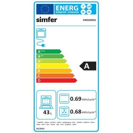 Simfer | Kuchenka | 5405SERGG | Typ płyty gazowa | Typ piekarnika elektryczna | Stal nierdzewna | Szerokość 50 cm | Zapłon elekt Simfer | Kuchenka | 5405SERGG | Typ płyty gazowa | Typ piekarnika elektryczna | Stal nierdzewna | Szerokość 50 cm | Zapłon elekt