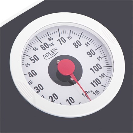 Waga łazienkowa mechaniczna Adler AD 8178 o pojemności 120 kg, dokładność 1000 g, kolor czarny. Dodatkowo wyposażona w antypośli Waga łazienkowa mechaniczna Adler AD 8178 o pojemności 120 kg, dokładność 1000 g, kolor czarny. Dodatkowo wyposażona w antypośli