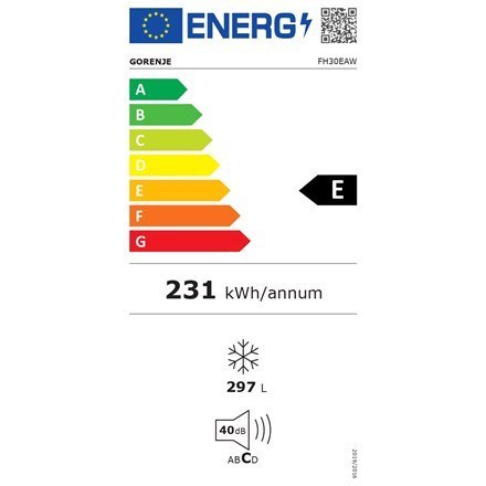 Zamrażarka | FH30EAW | Klasa efektywności energetycznej E | Skrzyniowa | Wolnostojąca | Wysokość 84,7 cm | Pojemność całkowita n Zamrażarka | FH30EAW | Klasa efektywności energetycznej E | Skrzyniowa | Wolnostojąca | Wysokość 84,7 cm | Pojemność całkowita n