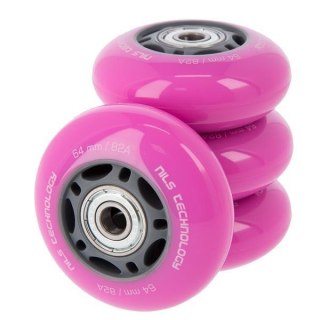PU 64x24 82A (4szt.) różowe + ABEC-7 (8szt.) ZESTAW NILS EXTREME