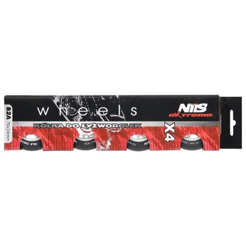 PU 70x24 82A CZARNE MATOWE kółka (4 szt.) NILS EXTREME PU 70x24 82A CZARNE MATOWE kółka (4 szt.) NILS EXTREME