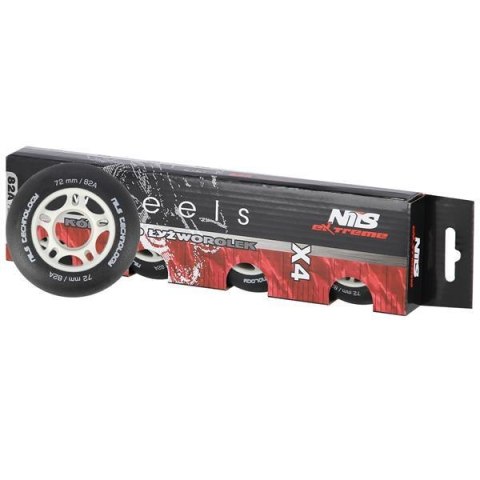 PU 72x24 82A CZARNE MATOWE kółka (4 szt.) NILS EXTREME PU 72x24 82A CZARNE MATOWE kółka (4 szt.) NILS EXTREME