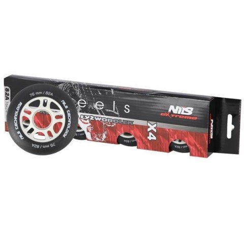 PU 76x24 82A CZARNE MATOWE kółka (4 szt.) NILS EXTREME PU 76x24 82A CZARNE MATOWE kółka (4 szt.) NILS EXTREME