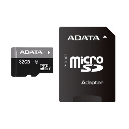 ADATA | Premier UHS-I | 32 GB | MicroSDHC | Pamięć flash klasy 10 | Adapter ADATA | Premier UHS-I | 32 GB | MicroSDHC | Pamięć flash klasy 10 | Adapter
