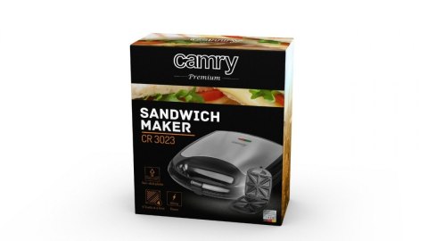 Camry | CR 3023 | Opiekacz do kanapek XL | 1500 W | Liczba talerzy 1 | Liczba ciastek 4 | Czarny Camry | CR 3023 | Opiekacz do kanapek XL | 1500 W | Liczba talerzy 1 | Liczba ciastek 4 | Czarny