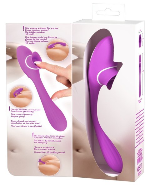 Podwójny masażer łechtaczki wibrator 10trybów 22cm