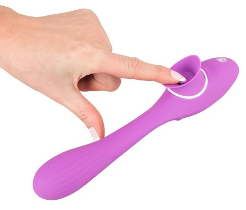 Podwójny masażer łechtaczki wibrator 10trybów 22cm