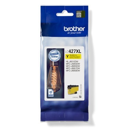 Brother LC | 427XLY | Żółty | Wkład atramentowy | 5000 stron Brother LC | 427XLY | Żółty | Wkład atramentowy | 5000 stron