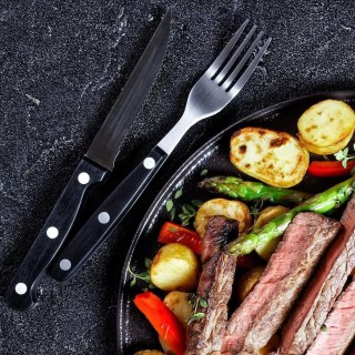 ZESTAW SZTUĆCÓW SZTUĆCE DO STEKÓW PIZZY 12 ELEM. BBQ