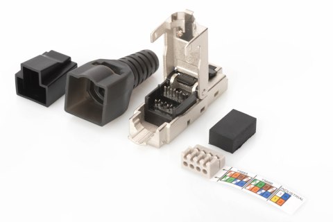 Digitus | Wtyk końcowy CAT 6A, STP z osłoną przeciwpyłową, zabezpieczenie przed zginaniem | DN-93631 Digitus | Wtyk końcowy CAT 6A, STP z osłoną przeciwpyłową, zabezpieczenie przed zginaniem | DN-93631