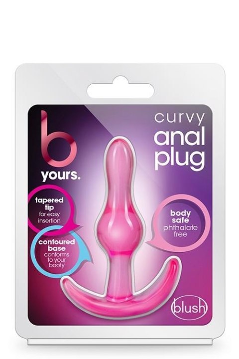 B YOURS CURVY ANAL PLUG PINK B YOURS CURVY ANAL PLUG PINK