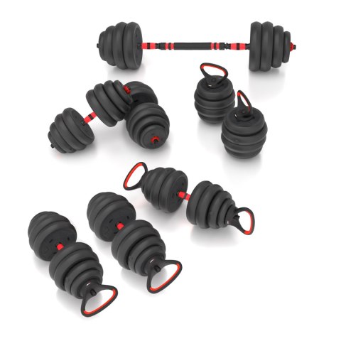 SGN140 PRO SET 6W1 ZESTAW CIĘŻARÓW 40KG HMS