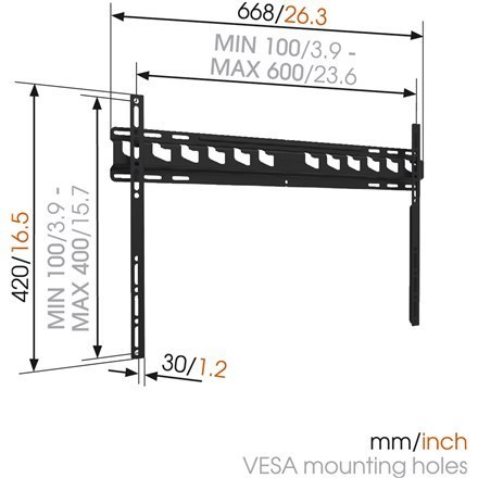 Uchwyt ścienny Vogels MA4000-A1 do telewizora 40-80" - Stały, maksymalne obciążenie 80 kg, kolor: czarny. Gwarancja: 24 miesiące Uchwyt ścienny Vogels MA4000-A1 do telewizora 40-80" - Stały, maksymalne obciążenie 80 kg, kolor: czarny. Gwarancja: 24 miesiące