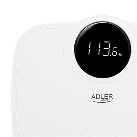 Adler | Waga łazienkowa | AD 8172w | Maksymalna waga (udźwig) 180 kg | Dokładność 100 g | Pomiar wskaźnika masy ciała (BMI) | Bi Adler | Waga łazienkowa | AD 8172w | Maksymalna waga (udźwig) 180 kg | Dokładność 100 g | Pomiar wskaźnika masy ciała (BMI) | Bi
