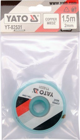 TAŚMA ROZLUTOWNICZA PLECIONKA MIEDZIANA 2.0MM*1.5M TAŚMA ROZLUTOWNICZA PLECIONKA MIEDZIANA 2.0MM*1.5M