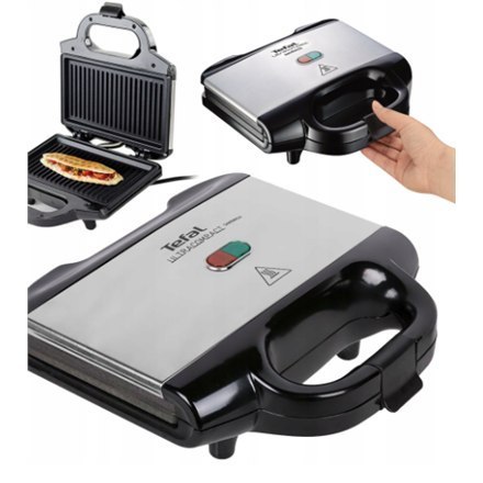 Toster TEFAL SM157236 do kanapek - Moc 700 W, 1 płytka, Kolor czarny / stal nierdzewna Toster TEFAL SM157236 do kanapek - Moc 700 W, 1 płytka, Kolor czarny / stal nierdzewna