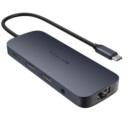 Hyper HyperDrive EcoSmart Gen.2 Dual HDMI USB-C 11-in-1 Hub w 140 W PD3.1 Pass-Thru - For MST enabled devices Hyper HyperDrive EcoSmart Gen.2 Dual HDMI USB-C 11-in-1 Hub w 140 W PD3.1 Pass-Thru - For MST enabled devices