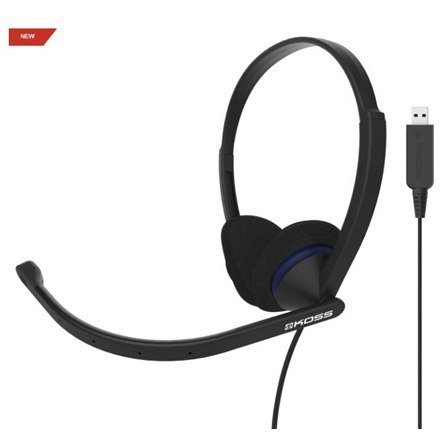 Koss | CS200 USB | Słuchawki | Przewodowe | Nauszne | Z mikrofonem | Czarne Koss | CS200 USB | Słuchawki | Przewodowe | Nauszne | Z mikrofonem | Czarne