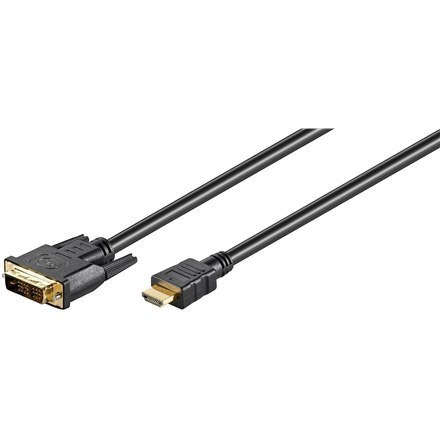 Kabel przewodzący sygnał wysokiej jakości z 19-pinowym złączem HDMI typu A męskie do 18+1-pinowego cyfrowego złącza DVI (Single- Kabel przewodzący sygnał wysokiej jakości z 19-pinowym złączem HDMI typu A męskie do 18+1-pinowego cyfrowego złącza DVI (Single-