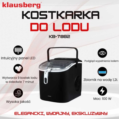 AUTOMATYCZNA KOSTKARKA DO LODU 1,2L 100W KLAUSBERG KB-7882 KLAUSBERG