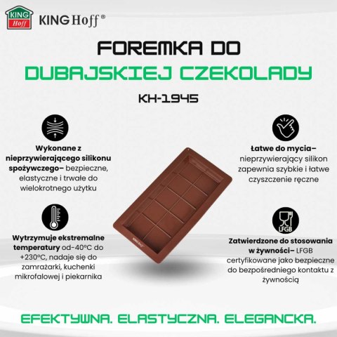 FORMA SILIKONOWA DO CZEKOLADY DUBAJSKIEJ KINGHOFF KH-1945 KINGHOFF