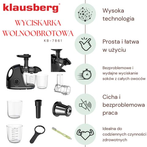 SOKOWIRÓWKA WYCISKARKA WOLNOOBROTOWA KLAUSBERG KB-7861 KLAUSBERG