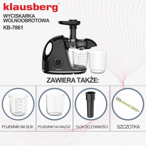 SOKOWIRÓWKA WYCISKARKA WOLNOOBROTOWA KLAUSBERG KB-7861 KLAUSBERG