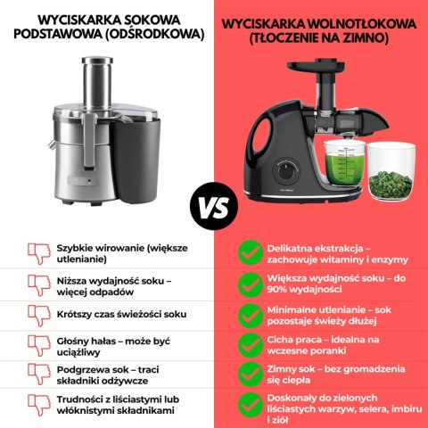 SOKOWIRÓWKA WYCISKARKA WOLNOOBROTOWA KLAUSBERG KB-7861 KLAUSBERG