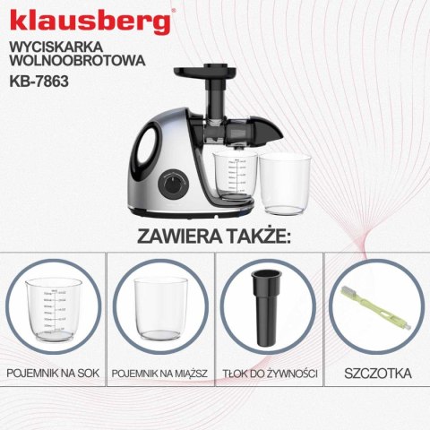 SOKOWIRÓWKA WYCISKARKA WOLNOOBROTOWA KLAUSBERG KB-7863 KLAUSBERG