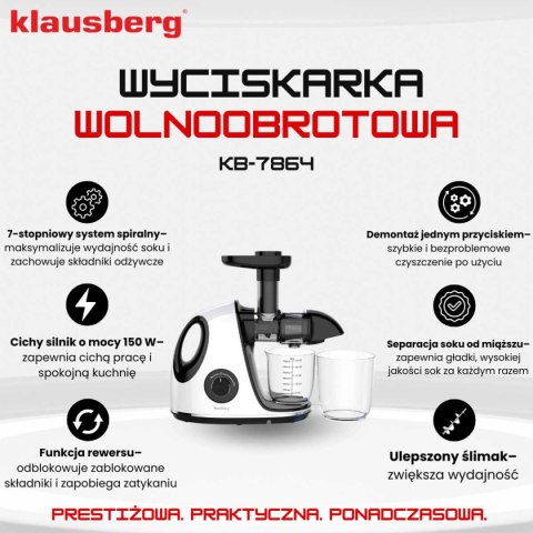 SOKOWIRÓWKA WYCISKARKA WOLNOOBROTOWA  KB-7864 