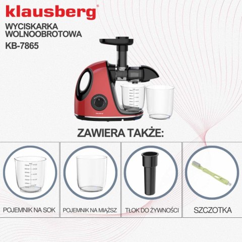 SOKOWIRÓWKA WYCISKARKA WOLNOOBROTOWA KLAUSBERG KB-7865 KLAUSBERG