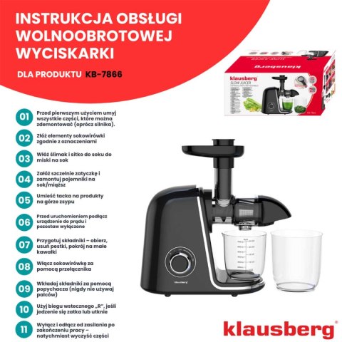 SOKOWIRÓWKA WYCISKARKA WOLNOOBROTOWA  KB-7866 