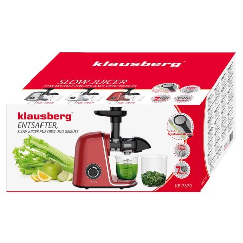 SOKOWIRÓWKA WYCISKARKA WOLNOOBROTOWA KLAUSBERG KB-7870 KLAUSBERG