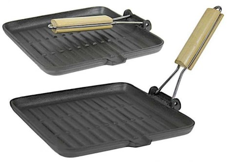 ŻELIWNA PATELNIA GRILLOWA KH-1107 24cm ŻELIWNA PATELNIA GRILLOWA KH-1107 24cm