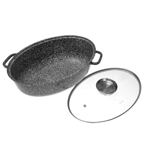 BRYTFANNA CERAMICZNA 38cm Z POKRYWĄ  KB-7366 
