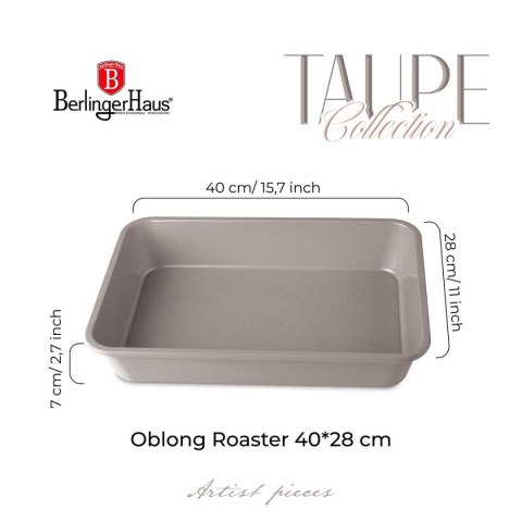 BRYTFANNA FORMA TYTANOWA 40x28cm BERLINGER HAUS BH-7903 TAUPE BERLINGER HAUS