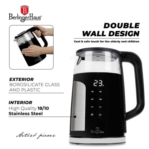 CZAJNIK ELEKTRYCZNY 1,7L BERLINGER HAUS BH-9476 MATTE BLACK BERLINGER HAUS