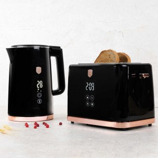 CZAJNIK ELEKTRYCZNY 1,7L + TOSTER CYFROWY BERLINGER HAUS BH-9540 BLACK ROSE BERLINGER HAUS