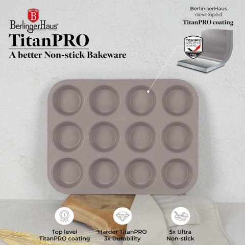 FORMA TYTANOWA DO 12 MUFFINEK BERLINGER HAUS BH-7947 TAUPE BERLINGER HAUS